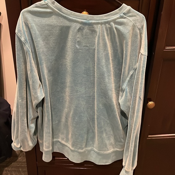 Peace Love World Velvet Sweatshirt Sweater - Picture 3 of 3